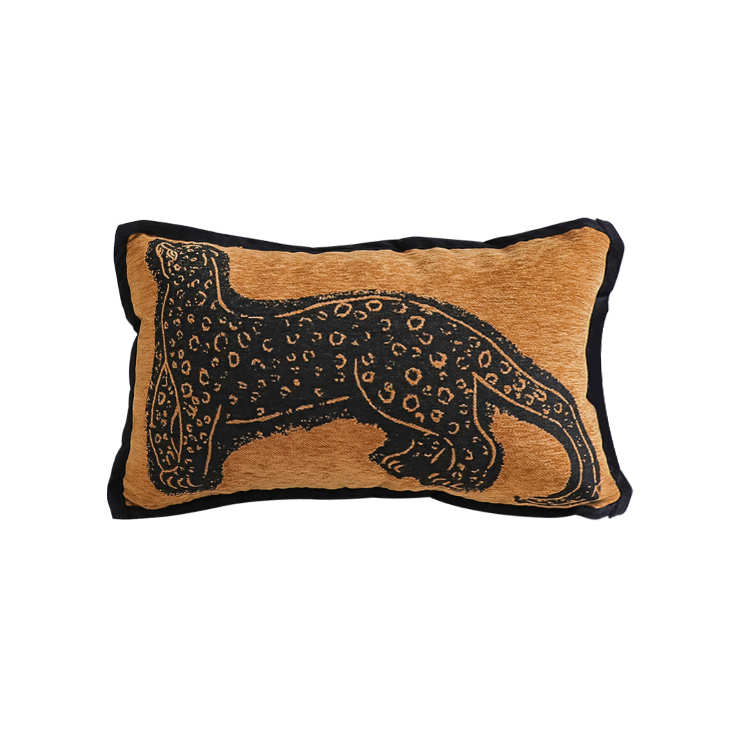 SOGA 30cm Stylish Golden Yellow Black Leopard Pattern Throw Pillow $ 68.90