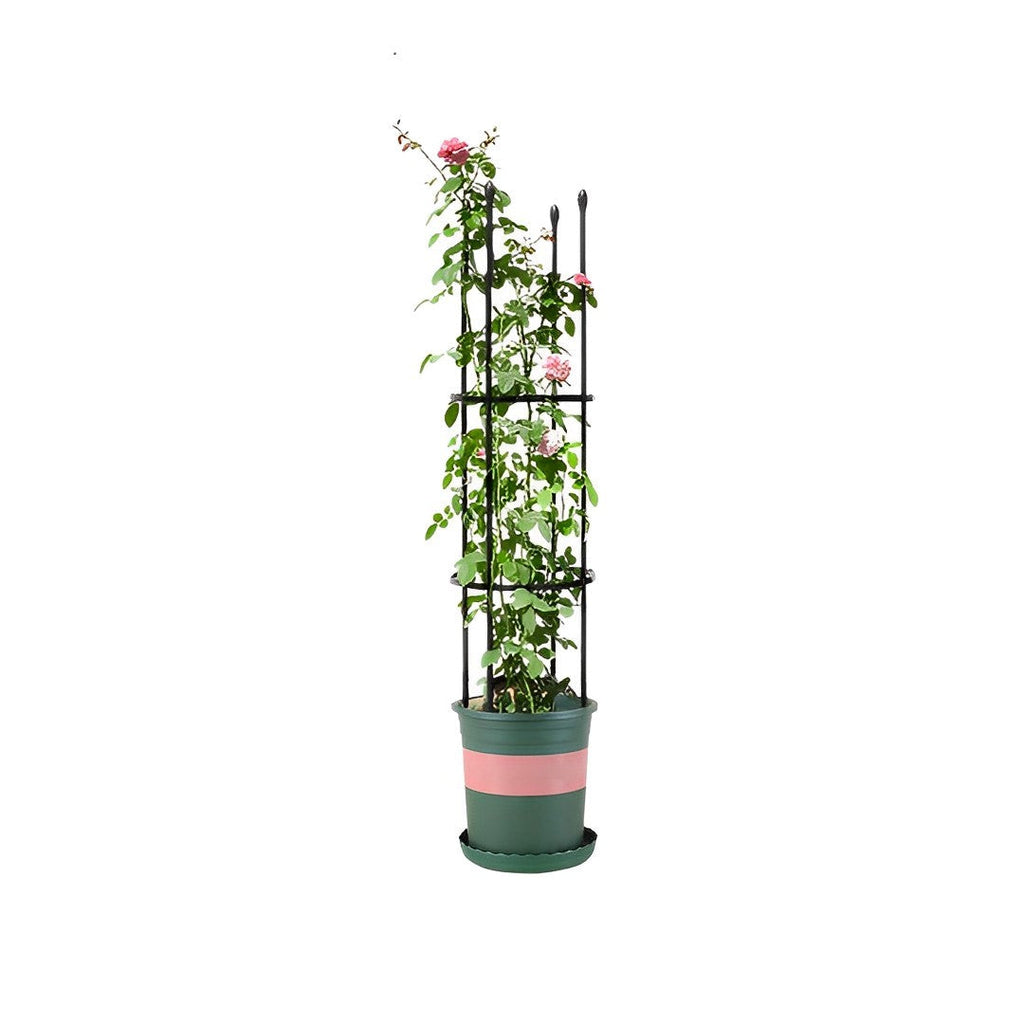 SOGA 103cm 4-Bar Plant Frame Stand Trellis Vegetable Flower Herbs Outdoor Vine Support Garden Rack with Rings $ 33.50