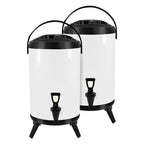 SOGA 2X 16L Stainless Steel Insulated Milk Tea Barrel Hot and Cold Beverage Dispenser Container with Faucet White $ 205.50
