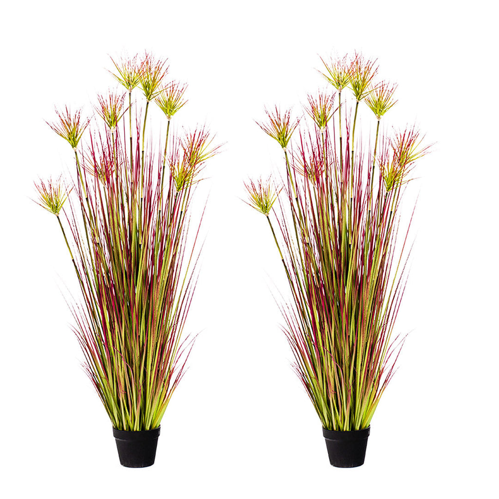 SOGA 2X 150cm Purple-Red Artificial Indoor Potted Papyrus Plant Tree Fake Simulation Decorative $ 366.90
