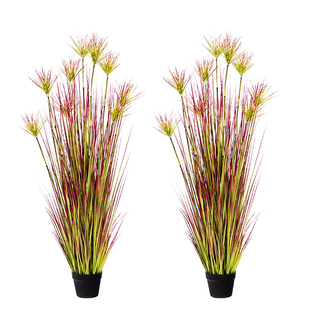 SOGA 2X 150cm Purple-Red Artificial Indoor Potted Papyrus Plant Tree Fake Simulation Decorative $ 366.90
