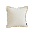 SOGA 45cm Throw Pillow White Chenille Textured with Tassels Stylish Square Cozy Home Decor $ 46.90