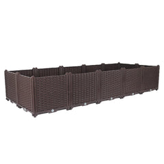 SOGA 200cm Raised Planter Box Vegetable Herb Flower Outdoor Plastic Plants Garden Bed Deepen $ 255.50
