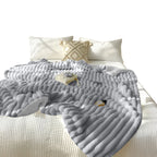 SOGA 150x200cm Throw Blanket Smoke Gray Premium Milk Velvet Luxuriously Soft Cozy Bedding $ 133.50