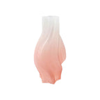 SOGA 32cm Pink Glass Vase Art Blown Hand Flower Tall Vintage Art Vases