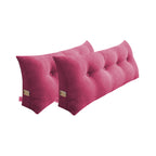 SOGA 2X 120cm Crabapple Red Triangular Wedge Bed Pillow Headboard Backrest Bedside Tatami Cushion Home Decor
