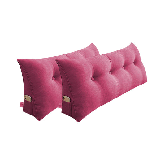 SOGA 2X 120cm Red Triangular Wedge Bed Pillow Headboard Backrest Bedside Tatami Cushion Home Decor