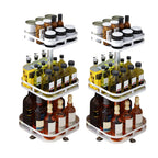 SOGA 2X 3 Tier Steel White Square Rotating Multi-Function Kitchen Portable Storage Spice Seasoning Kitchen Countertop Organiser Shelf $ 92.90