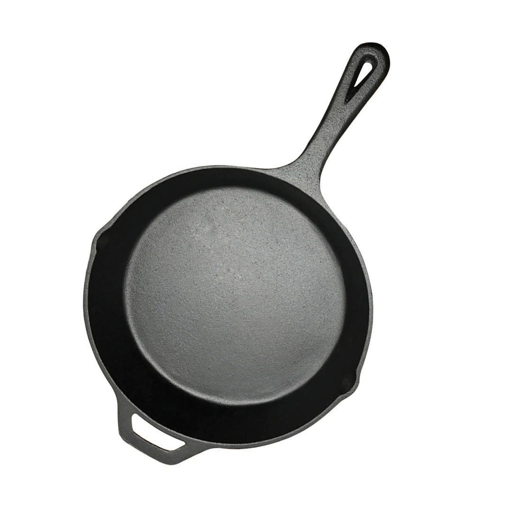 SOGA 30cm Round Cast Iron Frying Pan Skillet Steak Sizzle Platter with Helper Handle $ 61.50
