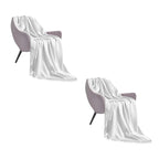 SOGA 2X White Acrylic Knitted Throw Blanket Solid Fringed Warm Cozy Woven Cover Couch Bed Sofa Home Decor $ 151.50