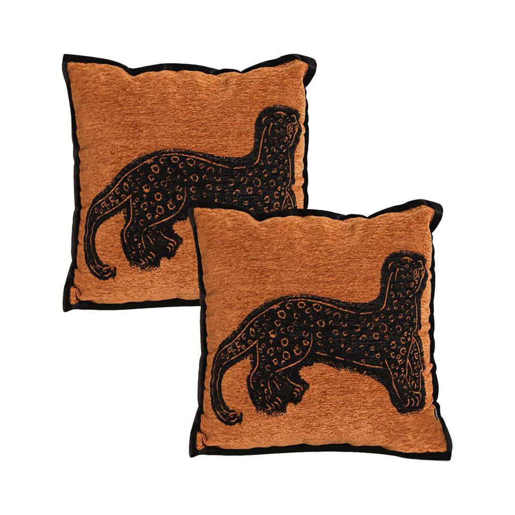 SOGA 2X 45cm Stylish Golden Yellow Black Leopard Pattern Throw Pillow $ 133