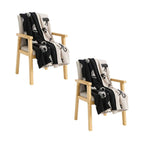 SOGA 2X Black Cream Animal Print Throw Blanket 130x180cm Polyester $ 228