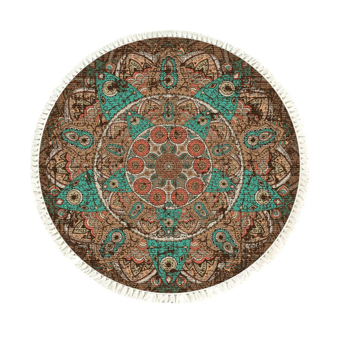 SOGA 90cm Mandala Round Area Thick Anti-slip Doormat Home Decor $ 55.50