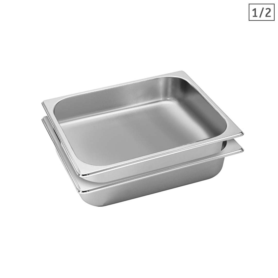 SOGA 2X Gastronorm GN Pan Full Size 1/2 GN Pan 6.5cm Deep Stainless Steel Tray $ 55.50