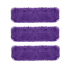 SOGA 3X 90x22 Purple Microfiber Flat Mop Floor Cleaning Pads Rotating Dust Remover