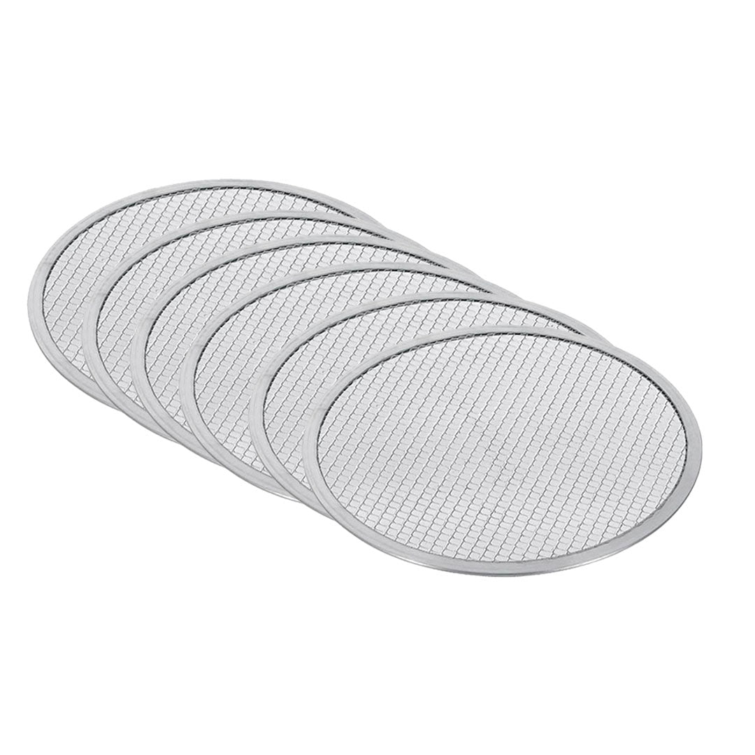SOGA 6X 14-inch Round Seamless Aluminium Nonstick Commercial Grade Pizza Screen Baking Pan