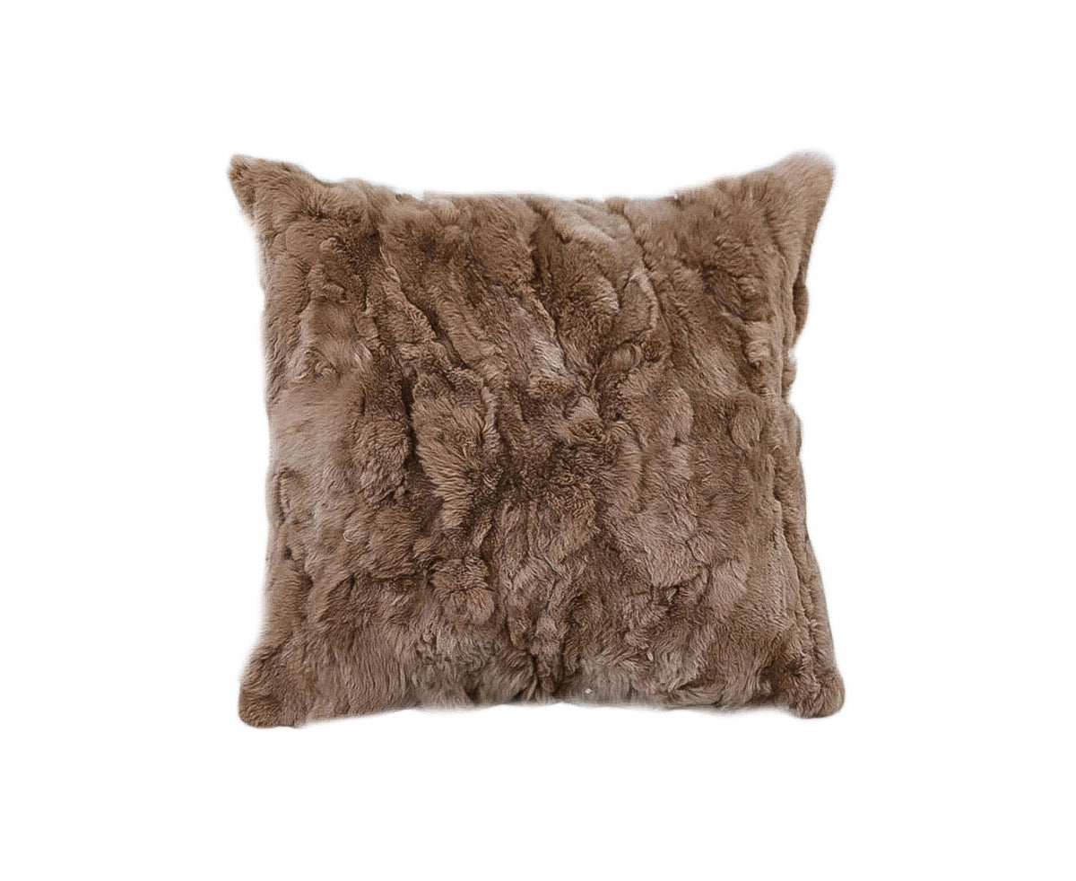 SOGA 50cm Luxurious Taupe Faux Fur Plush Textured Throw Pillow $ 77.90