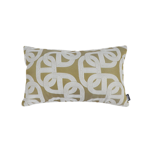 SOGA 35cm Artistic Olive Green White Geometric Pattern Throw Pillow $ 73.50