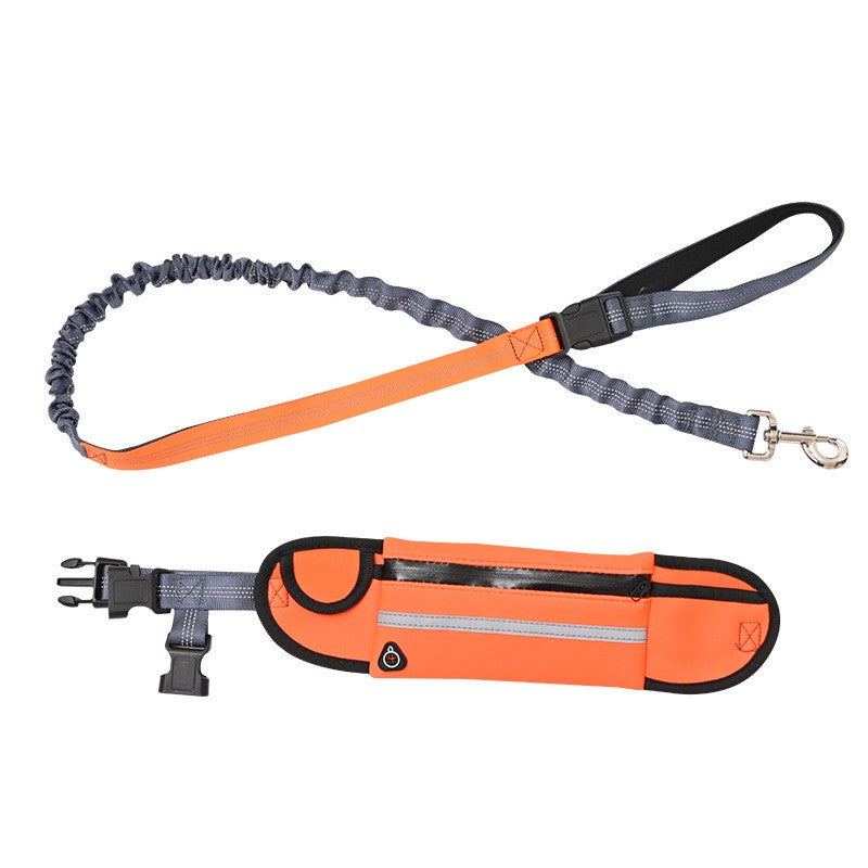 SOGA Orange Adjustable Hands-Free Pet Leash Bag Dog Lead Walking Running Jogging Pet Essentials $ 28.90