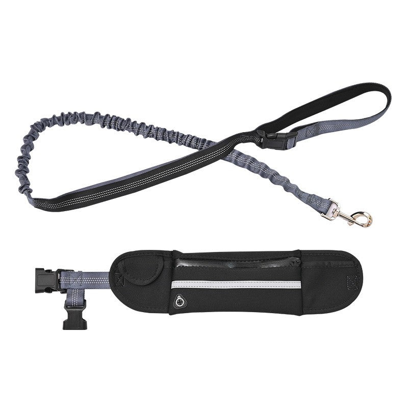SOGA Black Adjustable Hands-Free Pet Leash Bag Dog Lead Walking Running Jogging Pet Essentials $ 28.90