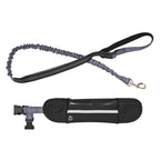 SOGA Black Adjustable Hands-Free Pet Leash Bag Dog Lead Walking Running Jogging Pet Essentials $ 28.90