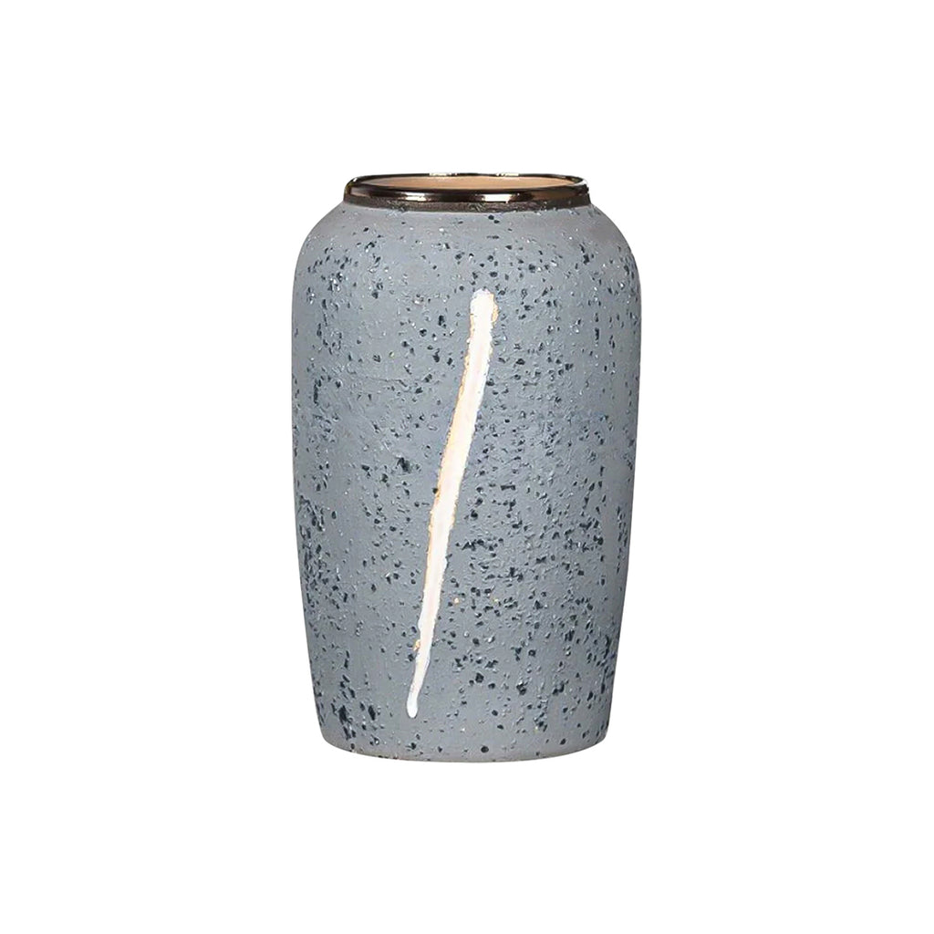 SOGA 30x19cm Grey Medium Ceramic Flower Vase Elegant Living Room Home Decor