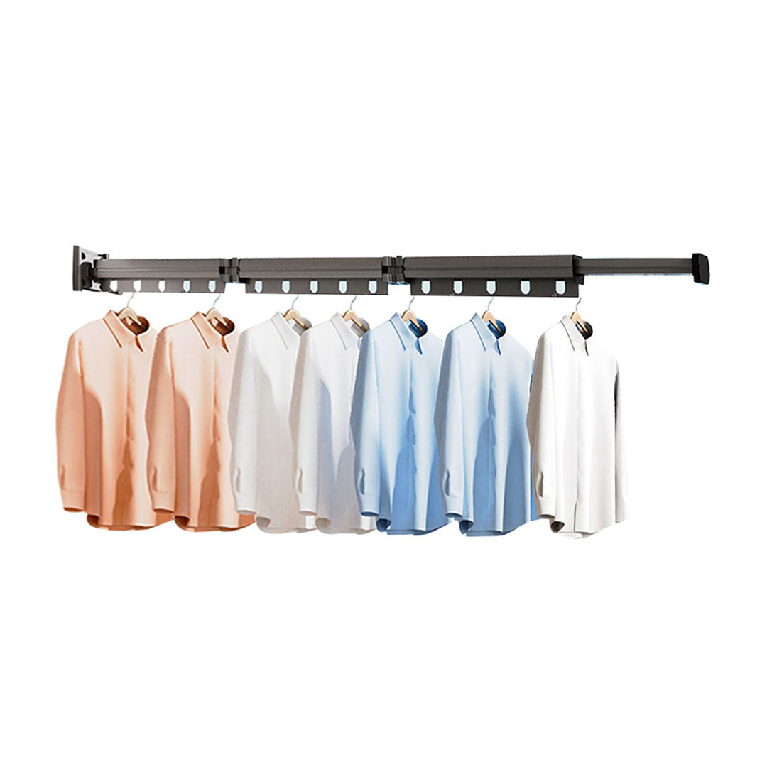 SOGA 127.5cm Wall-Mounted Clothing Dry Rack Retractable Space-Saving Foldable Hanger $ 93.50