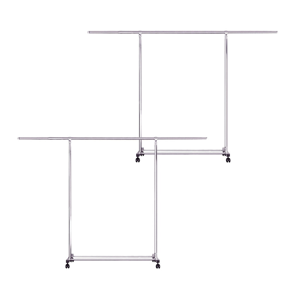 SOGA 2X 240cm Stainless Steel Floor-Standing Clothes Rack - Durable and Space-Saving Laundry Organizer $ 176.90