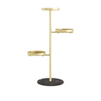 SOGA 3 Tier Gold Round Plant Stand Flowerpot Tray Display Living Room Balcony Metal Decorative Shelf $ 133.50