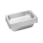 SOGA 4X Gastronorm GN Pan Full Size 1/3 GN Pan 6.5 cm Deep Stainless Steel Tray $ 93.50