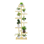 SOGA 8 Tier 9 Pots Gold Metal Plant Stand Flowerpot Display Shelf Rack Indoor Home Office Decor $ 99.90