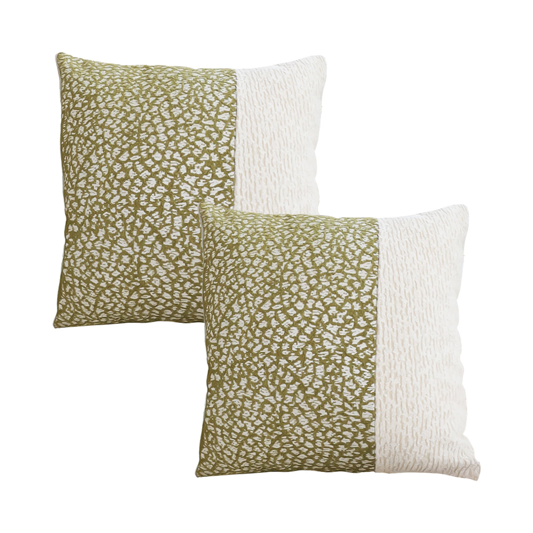 SOGA 2X 50cm Modern Two-Tone Textured Block Design Throw Pillow $ 133.90