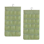 SOGA 2X Green Double Sided Hanging Storage Bag Underwear Bra Socks Mesh Pocket Hanger Home Organiser $ 65.50