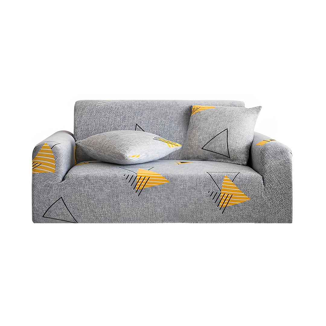 SOGA 2-Seater Geometric Print Sofa Cover Couch Protector High Stretch Lounge Slipcover Home Decor $ 41.50
