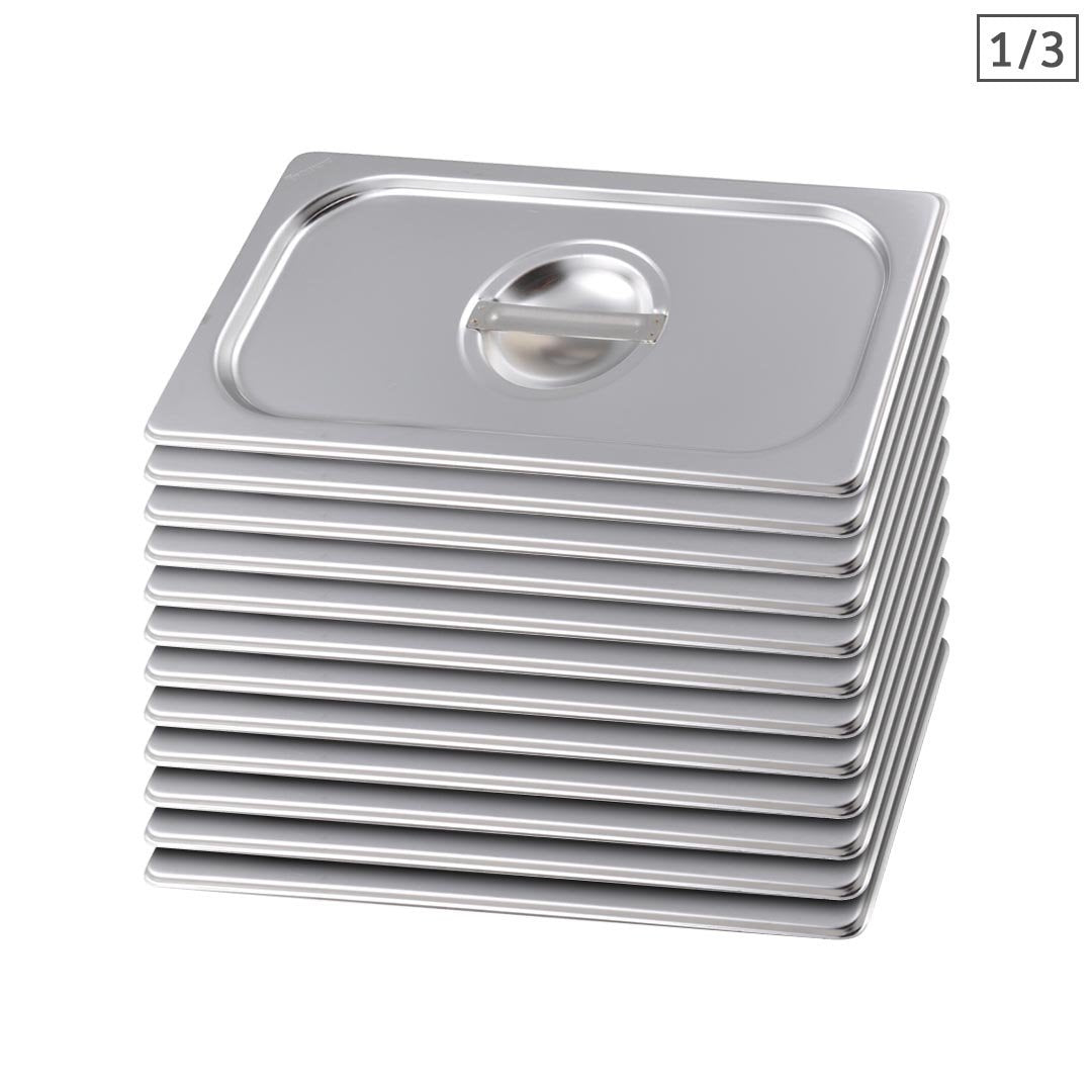 SOGA 12X Gastronorm GN Pan Lid Full Size 1/3 Stainless Steel Tray Top Cover $ 188.90
