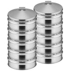 SOGA 2X 5 Tier Stainless Steel Steamers With Lid Work inside of Basket Pot Steamers 22cm $ 151.50