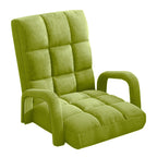 SOGA Foldable Lounge Cushion Adjustable Floor Lazy Recliner Chair with Armrest Yellow Green $ 211.50