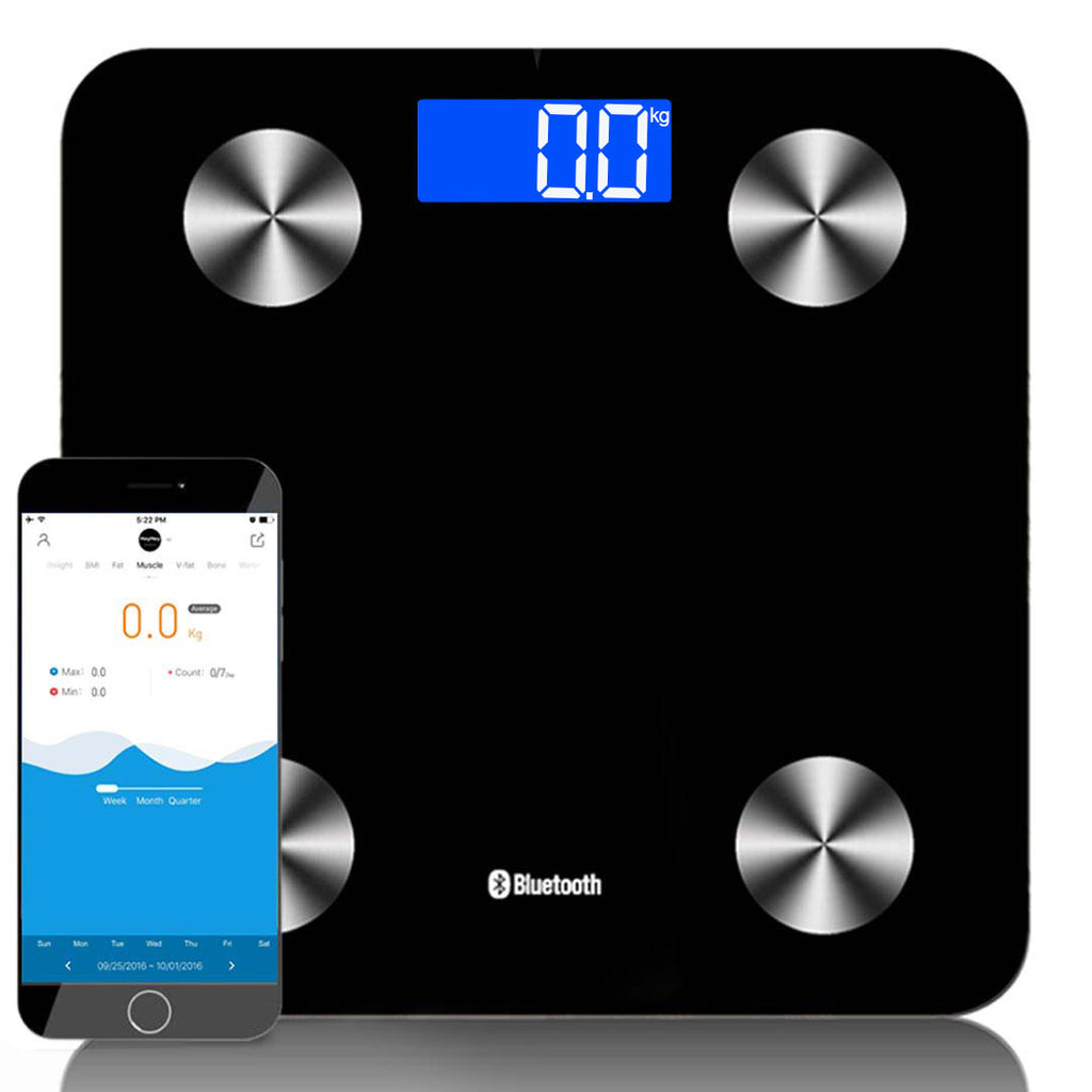 SOGA Wireless Bluetooth Digital Body Fat Scale Bathroom Health Analyser Weight Black $ 55.50