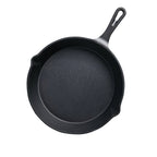 SOGA 26cm Round Cast Iron Frying Pan Skillet Steak Sizzle Platter with Handle $ 52.50