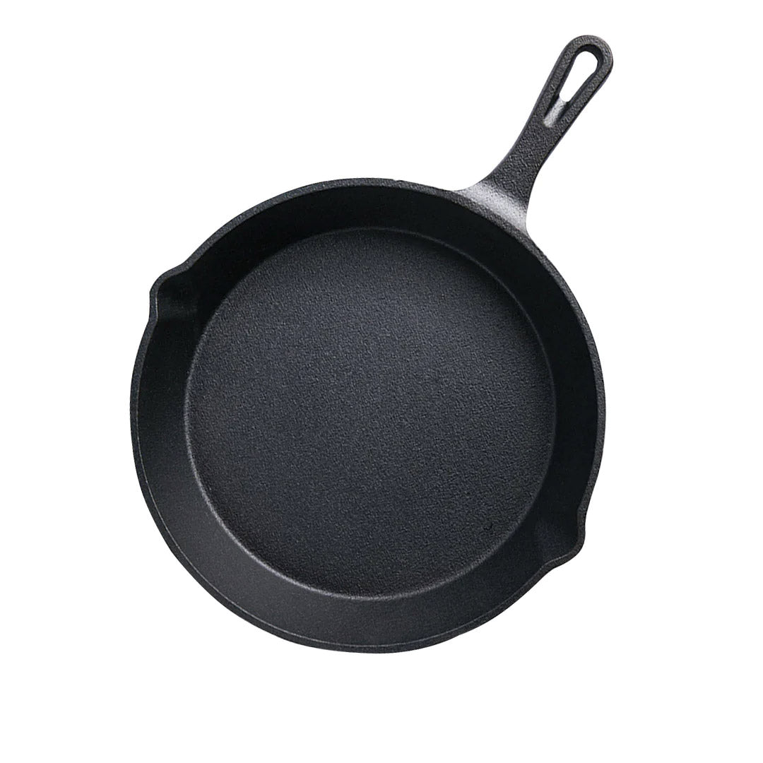 SOGA 26cm Round Cast Iron Frying Pan Skillet Steak Sizzle Platter with Handle $ 52.50