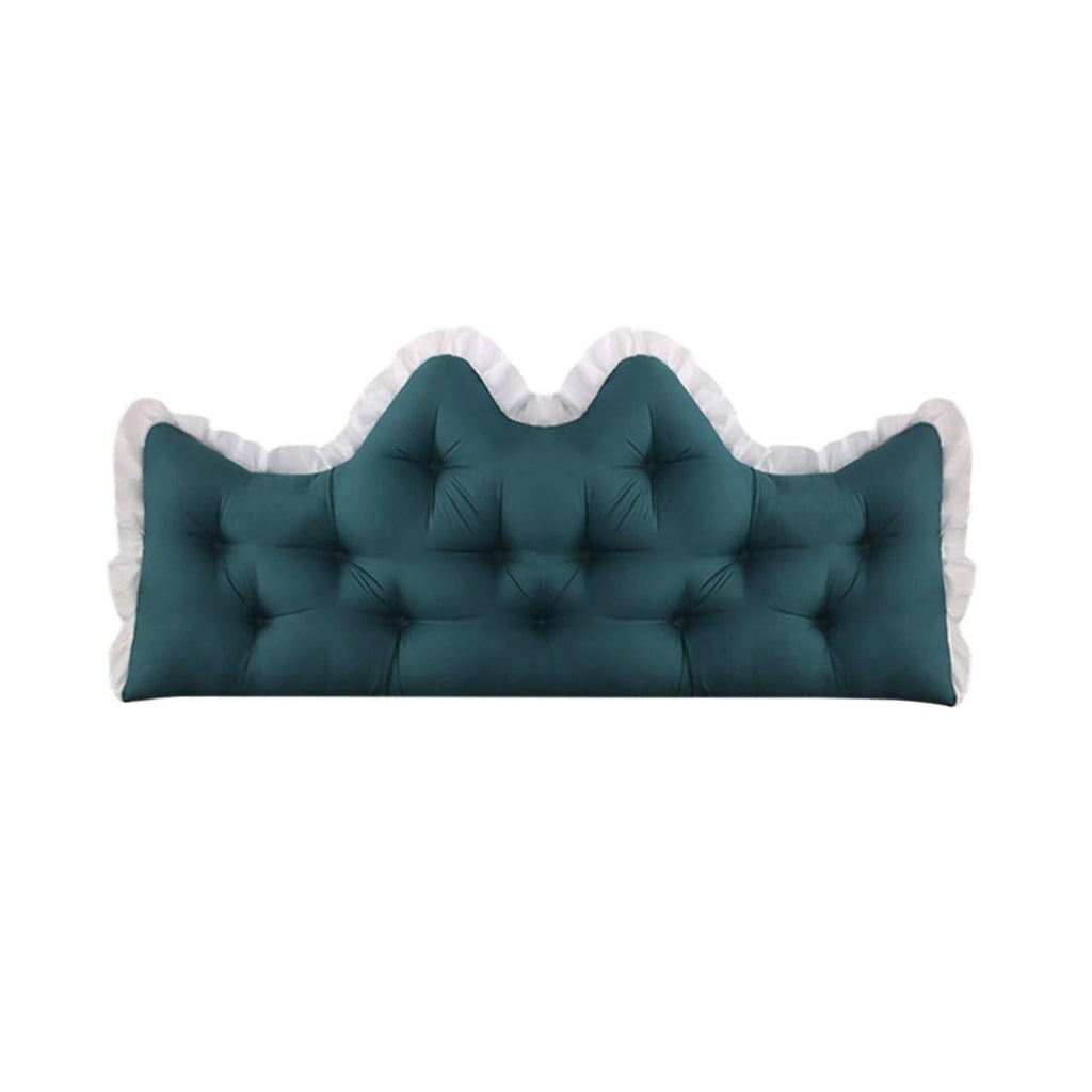 SOGA 120cm Crown Pillow Tufted Teal Headboard Cushion for Bed $ 58.90