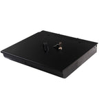 SOGA 4 Bills 8 Coins Cash Tray With Lockable Lid Heavy Duty Spare Cash Tray Black $ 88.90