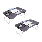 SOGA 2X Black Portable Bed Table Adjustable Foldable Bed Sofa Study Table Laptop Mini Desk with Notebook Stand Card Slot Holder Home Decor $ 73.50