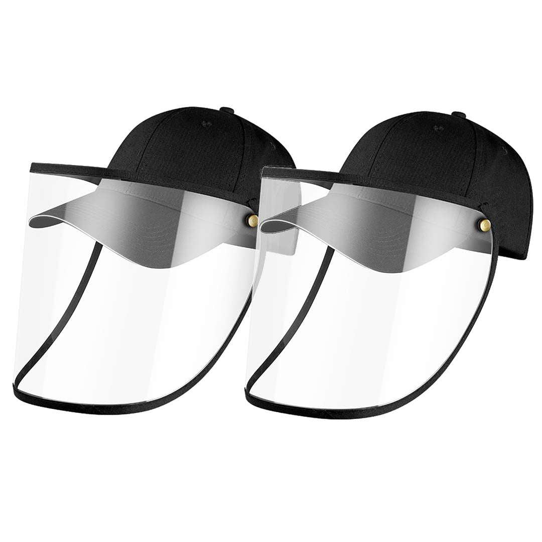 2X Outdoor Protection Hat Anti-Fog Pollution Dust Saliva Protective Cap Full Face HD Shield Cover Adult Black $ 44