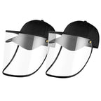 2X Outdoor Protection Hat Anti-Fog Pollution Dust Saliva Protective Cap Full Face HD Shield Cover Adult Black $ 44