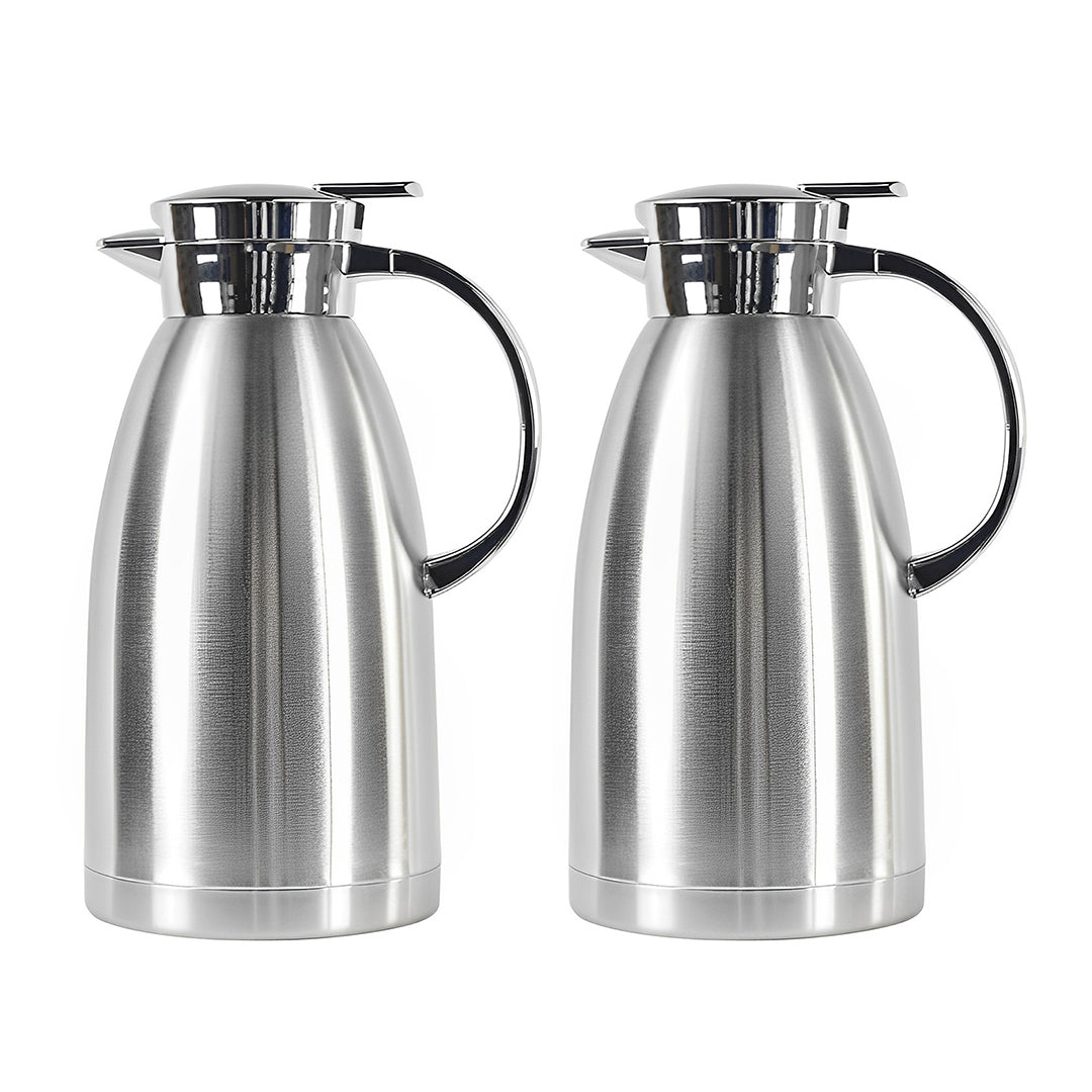 SOGA 2X 1.8L Stainless Steel Kettle Insulated Vacuum Flask Water Coffee Jug Thermal