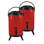 SOGA 2X 18L Stainless Steel Insulated Milk Tea Barrel Hot and Cold Beverage Dispenser Container with Faucet Red $ 215.50