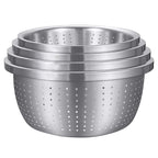 SOGA Stainless Steel Nesting Basin Colander Perforated Kitchen Sink Washing Bowl Metal Basket Strainer Set of 4 $ 111.50
