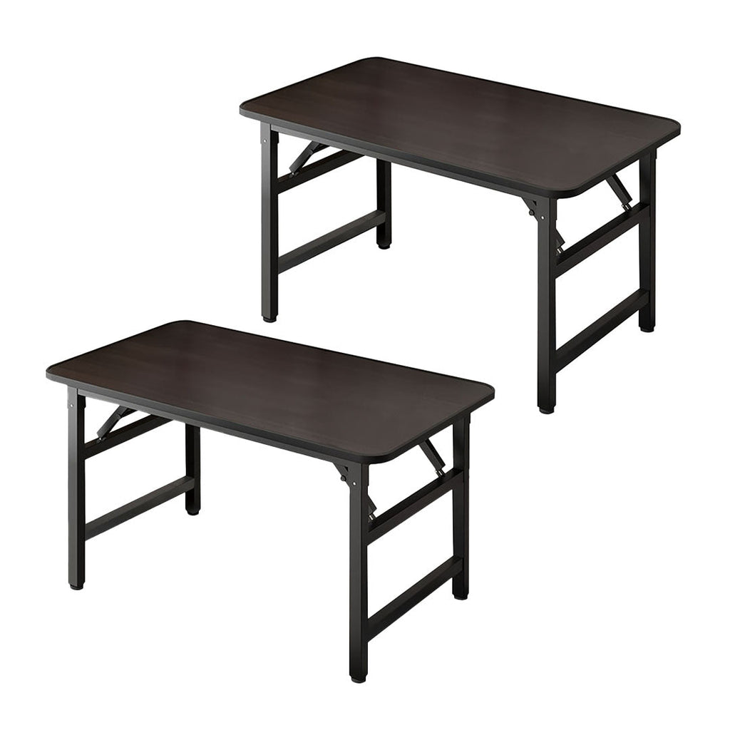 SOGA 2X 120x60 Walnut Foldable Computer Study Table Easy Assembly Desk No Chair $ 280.90