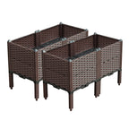 SOGA 2X 80cm Raised Planter Box Vegetable Herb Flower Outdoor Plastic Plants Garden Bed with Legs Deepen $ 215.50